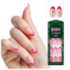 WICKED X imPRESS Press On Nails, New Improved Adhesive, Up To 10 Day Hold, ‘Beautifical’, White, Medium Oval, Includes 30 Fake Nails, 1 Prep Pad, 1 Manicure Stick, 1 Mini File(Unlikely Friendship)