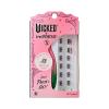 WICKED X imPRESS Press On Self Adhesive Eyelashes, ‘Welcome to OZ’, 8mm-10mm Natural Volume Press On Lashes, Pink Glitter, No Glue Needed, 12 Lash Clusters & Non-Stick Mini Applicator(Welcome to OZ)
