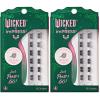 WICKED X imPRESS Press On Self Adhesive Eyelashes, ‘Wickedly Beautiful’, 12 Lash Clusters, 8mm-10mm, Natural Volume, Green Glitter, Pink & Green Mini Applicator(8mm-10mm (Pack of 2))