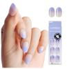 imPRESS Color Ombre Press On Nails, ‘Friendzone’, Blue, Short Oval, PureFit Technology, Patented Super Hold Adhesive, Chip Proof, Smudge Proof, Mini Nail File, Manicure Stick & 30 Fake Nails(Friendzone)