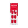 imPRESS KISS Color Press-On Manicure Fake Nails, Rising Sun – Short Length, Matte, Polish-Free Solid Color Mani, Includes Prep Pad, Mini File, Manicure Stick, and 30 Fake Nails