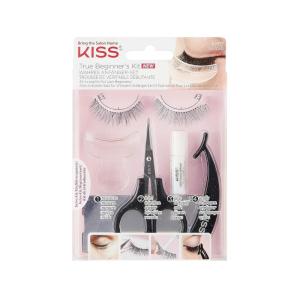 KISS Lash 11 False Eyelashes, ‘Effortless’, 12 mm, Includes 1 Pair Of Eyelash, Measuring Tool, Scissors, Lash Adhesive, Applicator, Mirror, Contact Lens Friendly, Easy to Apply, Reusable Strip Lashes(Black)