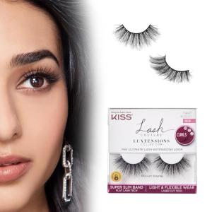 KISS Lash Couture False Eyelashes, ‘Little Black Dress’, 10 mm, Includes 1 Pair Of Lash, Contact Lens Friendly, Easy to Apply, Reusable Strip Lashes(Little Black Dress)