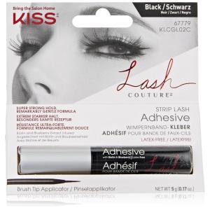 KISS Lash Couture, Lash Glue, Super Strong Strip Lash Adhesive, White, Includes Lash Adhesive, Long Lasting Wear, Can Be Used with Strip Lashes and Lash Clusters(Black)