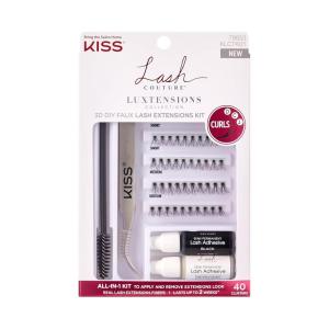 KISS Lash Couture Lash Mapping Kit with 3 Mapping Stickers, Semi-Permanent Lash Adhesive, Adhesive Remover, Tweezers, Spoolie, Micro Brush, and 42 Lash Clusters,21 Pair (Pack of 1)(1 count (Pack of 1))