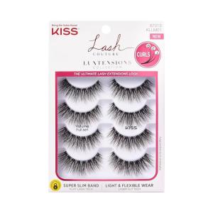 KISS Lash Couture Luxtensions Collection False Eyelashes Multipack, ‘Volume Full Set’, 14 mm, Super Slim Band, Light & Flexible Wear, Flat Lash & Laser Cut Technology, Includes 4 Pairs of Strip Lashes(Full Volume)
