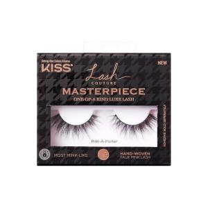 KISS Lash Couture Masterpiece Hand-Woven Faux Mink False Eyelashes, Style ‘Prêt-À-Porter’, 12mm, Easy to Apply, Reusable, Vegan, Cruelty Free, 1 Pair Strip Lashes(Prêt-À-Porter)