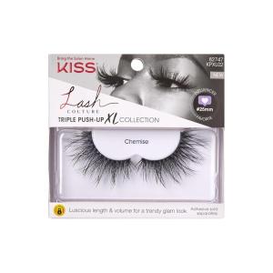 KISS Lash Couture Triple Push Up XL Collection False Eyelashes, 3D Volume in Extra Long Length with Triple Design Technology, Cruelty-Free and Reusable, Style ‘Slip’, 1 Pair Fake Eyelashes(1 pair (Pack of 1))