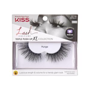 KISS Lash Couture Triple Push Up XL Collection False Eyelashes, 3D Volume in Extra Long Length with Triple Design Technology, Cruelty-Free and Reusable, Style ‘Slip’, 1 Pair Fake Eyelashes(1 Pair (Pack of 6))