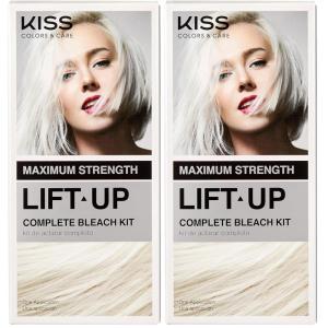 KISS Lift Up Complete Hair Bleach Kit, Rose Pink Toner, Gentle Conditioning Formula for All Hair Types, Reduces Brassiness, Includes 6-Pc DIY Bleach Kit(Bleach)