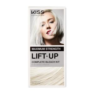 KISS Lift Up Complete Hair Bleach Kit, Rose Pink Toner, Gentle Conditioning Formula for All Hair Types, Reduces Brassiness, Includes 6-Pc DIY Bleach Kit(Ice Bleach & Tone)