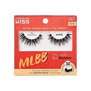 KISS My Lash But Bolder, False Eyelashes, ‘Big Personality’, 14mm, Includes 1 Pair, Easy to Apply, Reusable Lash Clusters(Big Personality)