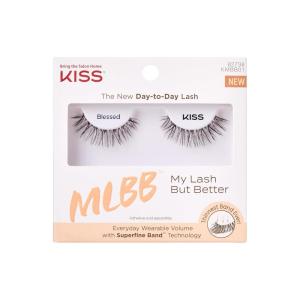 KISS My Lash But Bolder, False Eyelashes, ‘Big Personality’, 14mm, Includes 1 Pair, Easy to Apply, Reusable Lash Clusters(Blessed)