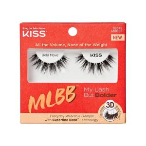 KISS My Lash But Bolder, False Eyelashes, ‘Big Personality’, 14mm, Includes 1 Pair, Easy to Apply, Reusable Lash Clusters(Bold Move)