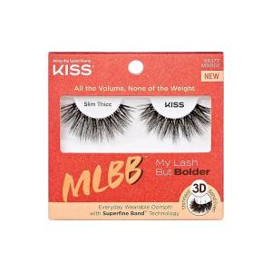 KISS My Lash But Bolder, False Eyelashes, ‘Big Personality’, 14mm, Includes 1 Pair, Easy to Apply, Reusable Lash Clusters(Slim Thicc)