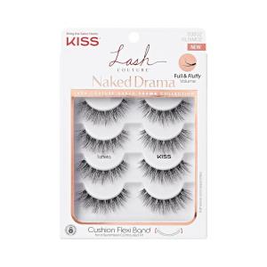 KISS Naked Drama, False Eyelashes, ‘Multipack Taffeta’, 14mm, Includes 4 Pairs Of Lashes, Easy to Apply, Reusable Lash Clusters(4 pair (Pack of 1))