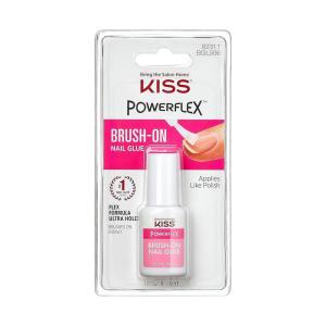 KISS Powerflex, Nail Glue for Press On Nails, Nail Bond, Includes 5g Brush-on Glue(Clear)