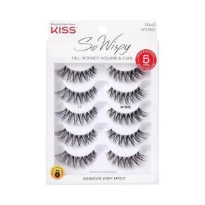 KISS So Wispy Curated Collection of Bestselling False Eyelash Styles Multipack, Volume & Curl, Lash Extensions Look, Signature Wispy Effect, Cruelty Free, Reusable, Contact Lens Friendly, 5-Pair(Maximum Volume – Multi Pack)