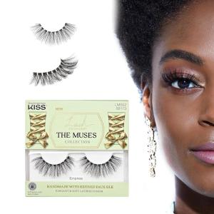 KISS The Muses, False Eyelashes, ‘Legacy’, 12mm, Includes 1 Pair, Easy to Apply, Reusable Lash Clusters(Empress)