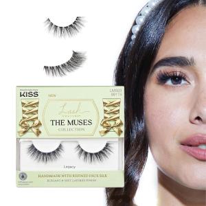 KISS The Muses, False Eyelashes, ‘Legacy’, 12mm, Includes 1 Pair, Easy to Apply, Reusable Lash Clusters(Legacy)