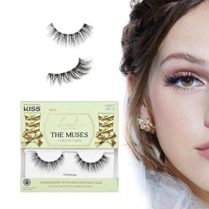KISS The Muses, False Eyelashes, ‘Legacy’, 12mm, Includes 1 Pair, Easy to Apply, Reusable Lash Clusters(Noblesse)