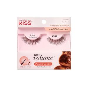 KISS True Volume, False Eyelashes, ‘Ritzy’, 14mm, Includes 1 Pair Of Lash, Easy to Apply, Reusable Lash Clusters