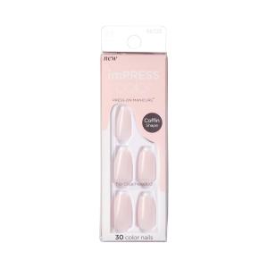 KISS imPRESS Color Press-On Manicure Fake Nails, All Black – Short & Square, Solid Black, Ready To Wear, Chip Proof, Smudge Proof, No Dry Time, Mini File & More | 30 Count(Serendipity)