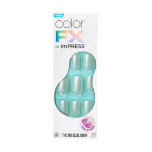 KISS imPRESS No Glue Mani Press On Nails, Color FX, ‘After Hours’, Medium Green, Short Size, Squoval Shape, Includes 30 Nails, Prep Pad, Instructions Sheet, 1 Manicure Stick, 1 Mini File(After Hours)