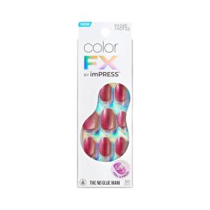 KISS imPRESS No Glue Mani Press On Nails, Color FX, ‘Walk Out’, Pink, Short Size, Oval Shape, Includes 30 Nails, Prep Pad, Instructions Sheet, 1 Manicure Stick, 1 Mini File(Walk Out)