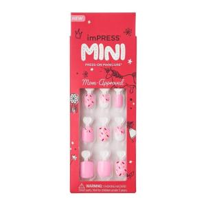 KISS imPRESS No Glue Mani Press On Nails, Color, ‘Try Gray’, Gray, Short Size, Squoval Shape, Includes 30 Nails, Prep Pad, Instructions Sheet, 1 Manicure Stick, 1 Mini File(Super Duper)