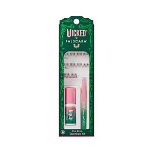 WICKED X FALSCARA False Eyelashes, Lash Extension Kit, ‘Normal is Overrated’, 10 Lash Clusters, 8mm-10mm, Medium Volume, Yellow & Purple Glitter, Mini Bond, Green & Pink Mini Applicator(Rejoicify)