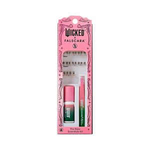WICKED X FALSCARA False Eyelashes, ‘Munchkinland’, 8mm-10mm Natural Volume, Multicolored Glitter, Lash Extension Kit Includes Mini BOND NET WT 4.5 G (0.15 Oz.), Mini Applicator, & 10 Lash Clusters(Winkie Country)