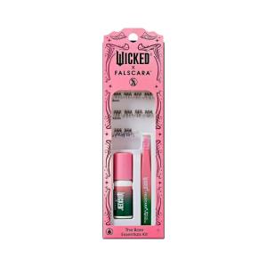 WICKED X FALSCARA False Eyelashes, ‘Munchkinland’, 8mm-10mm Natural Volume, Multicolored Glitter, Lash Extension Kit Includes Mini BOND NET WT 4.5 G (0.15 Oz.), Mini Applicator, & 10 Lash Clusters(Darlingest)
