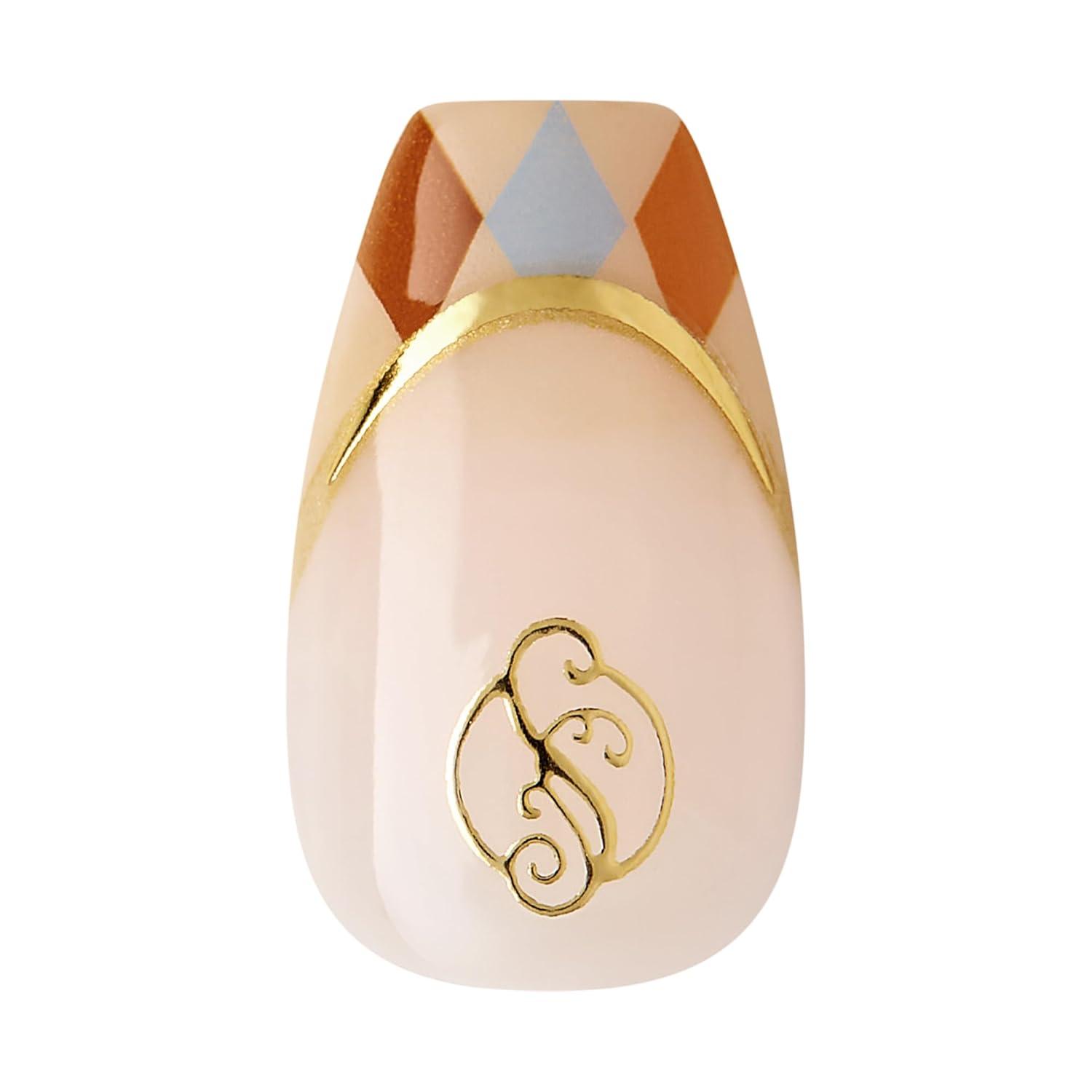 imageWICKED X imPRESS Press On Nails Floating Over OZ Pink Short Oval New Improved Adhesive Up To 10 Day Hold Includes 30 Fake Nails 1 Prep Pad 1 Manicure Stick 1 Mini FileJolly Old Shiz
