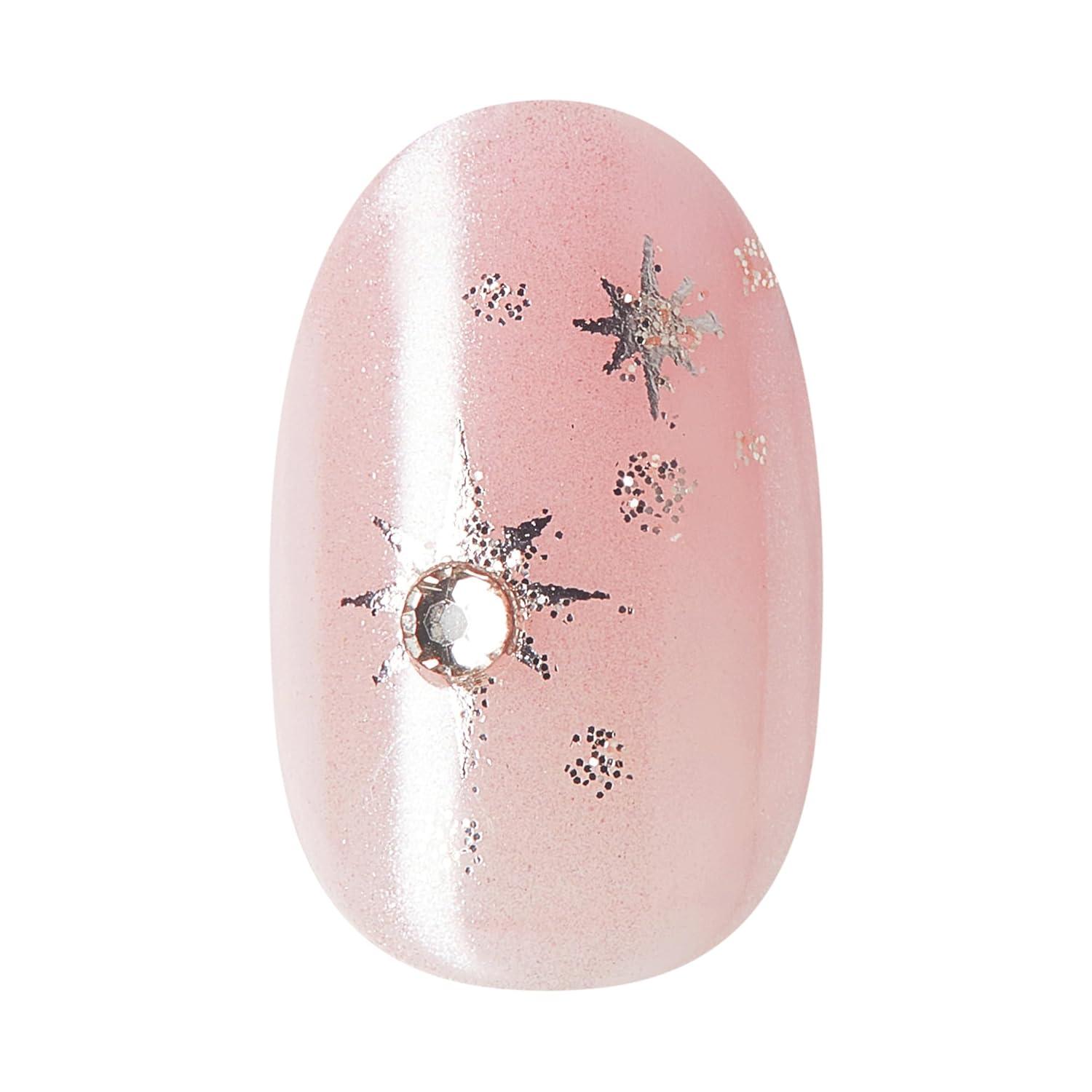 imageWICKED X imPRESS Press On Nails Floating Over OZ Pink Short Oval New Improved Adhesive Up To 10 Day Hold Includes 30 Fake Nails 1 Prep Pad 1 Manicure Stick 1 Mini FileFloating Over OZ