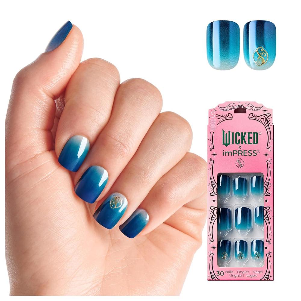 imageWICKED X imPRESS Press On Nails Floating Over OZ Pink Short Oval New Improved Adhesive Up To 10 Day Hold Includes 30 Fake Nails 1 Prep Pad 1 Manicure Stick 1 Mini FileWelcome To Shiz