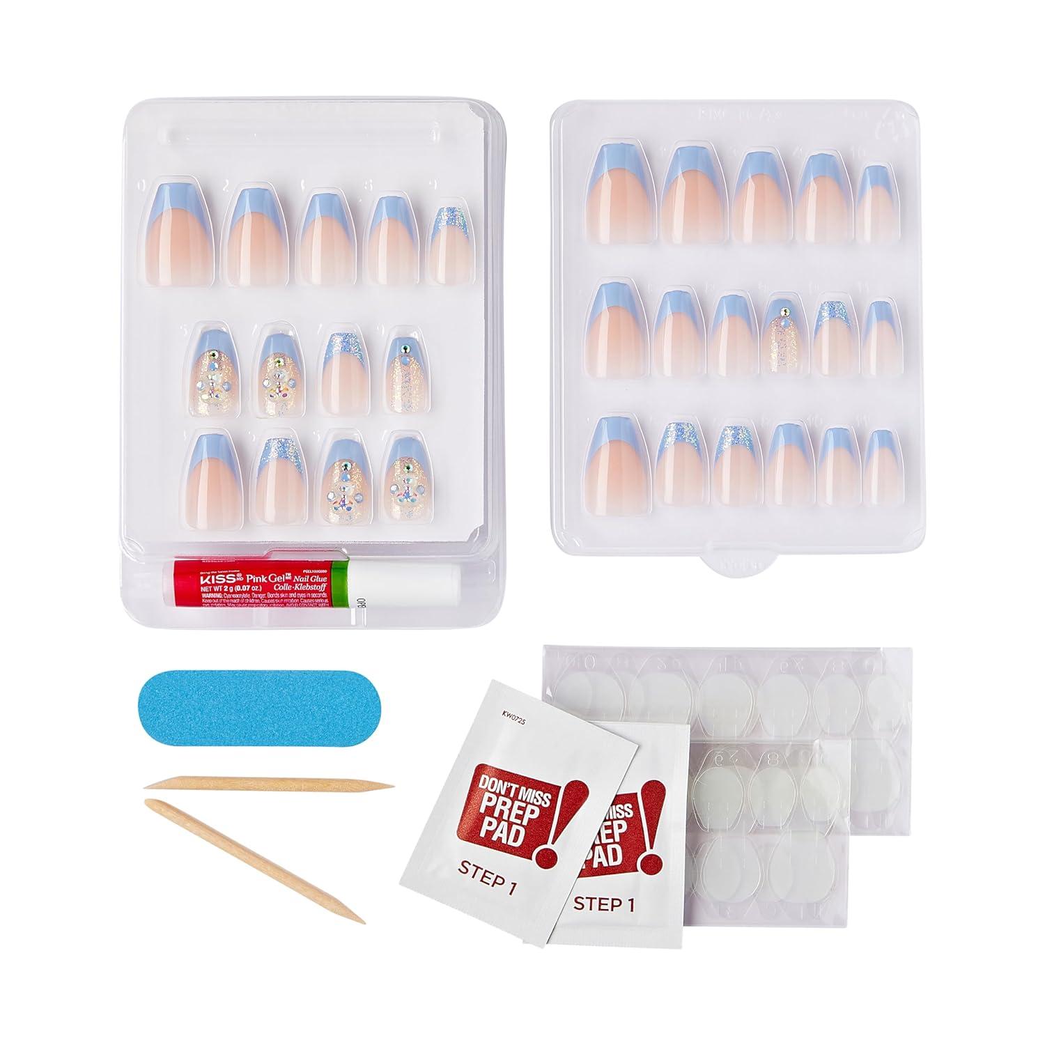 imageKISS Majestic Press On NailsLight Blue
