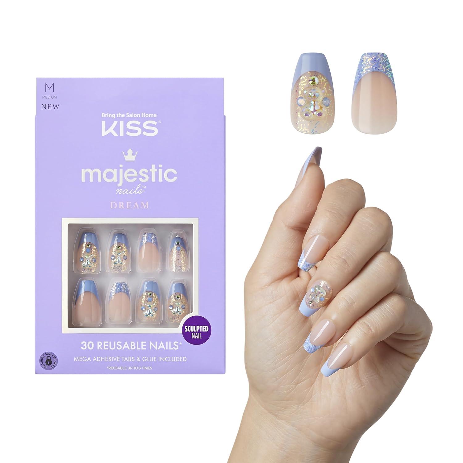 imageKISS Majestic Press On NailsLight Blue