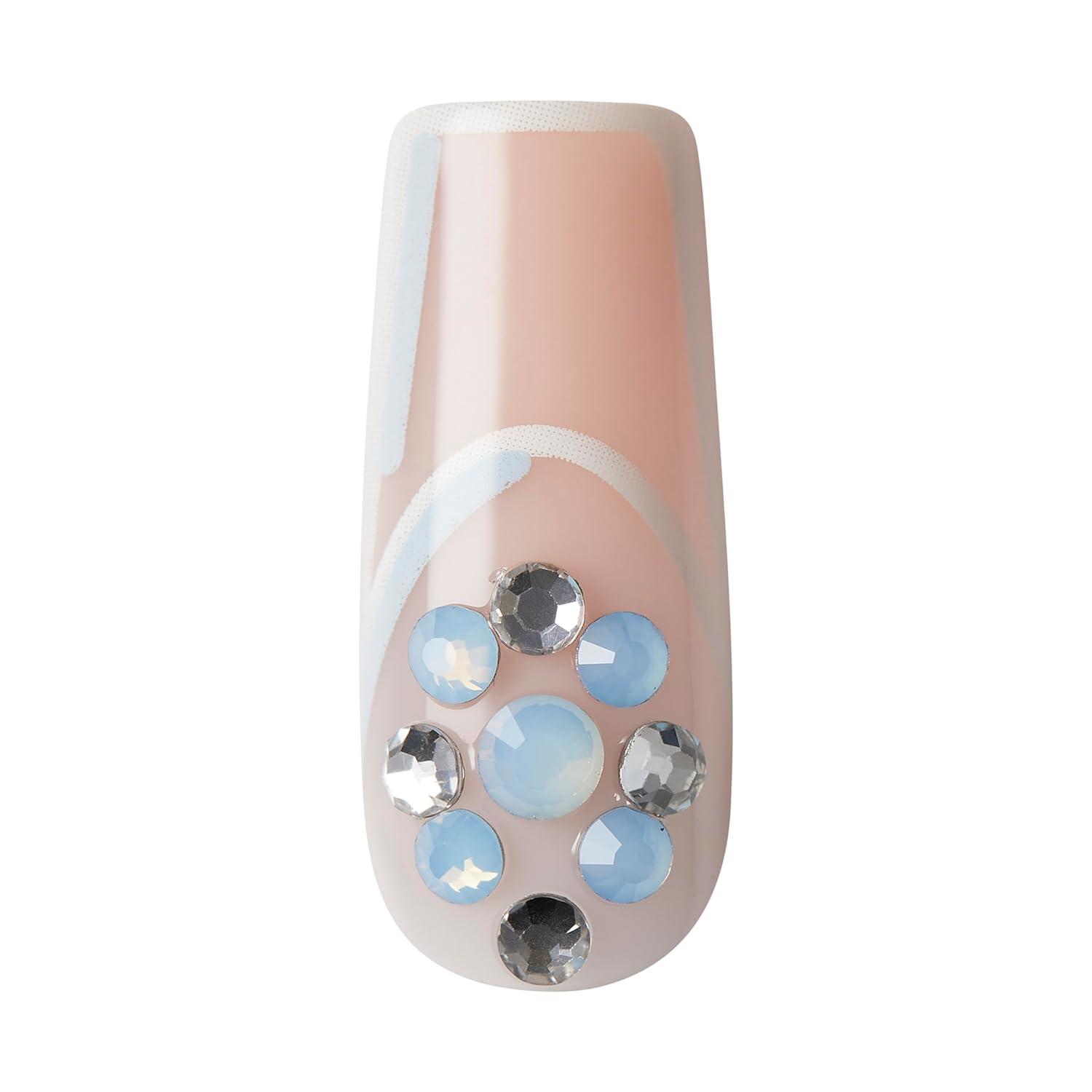 imageKISS Masterpiece OneOfAKind Luxe Manicure Long Square Members Only Waterproof Durable Flexible No Damage Trendy ampamp Intricate Nail Art From Home Lasts Up to 7 Days 30 CountMembers Only