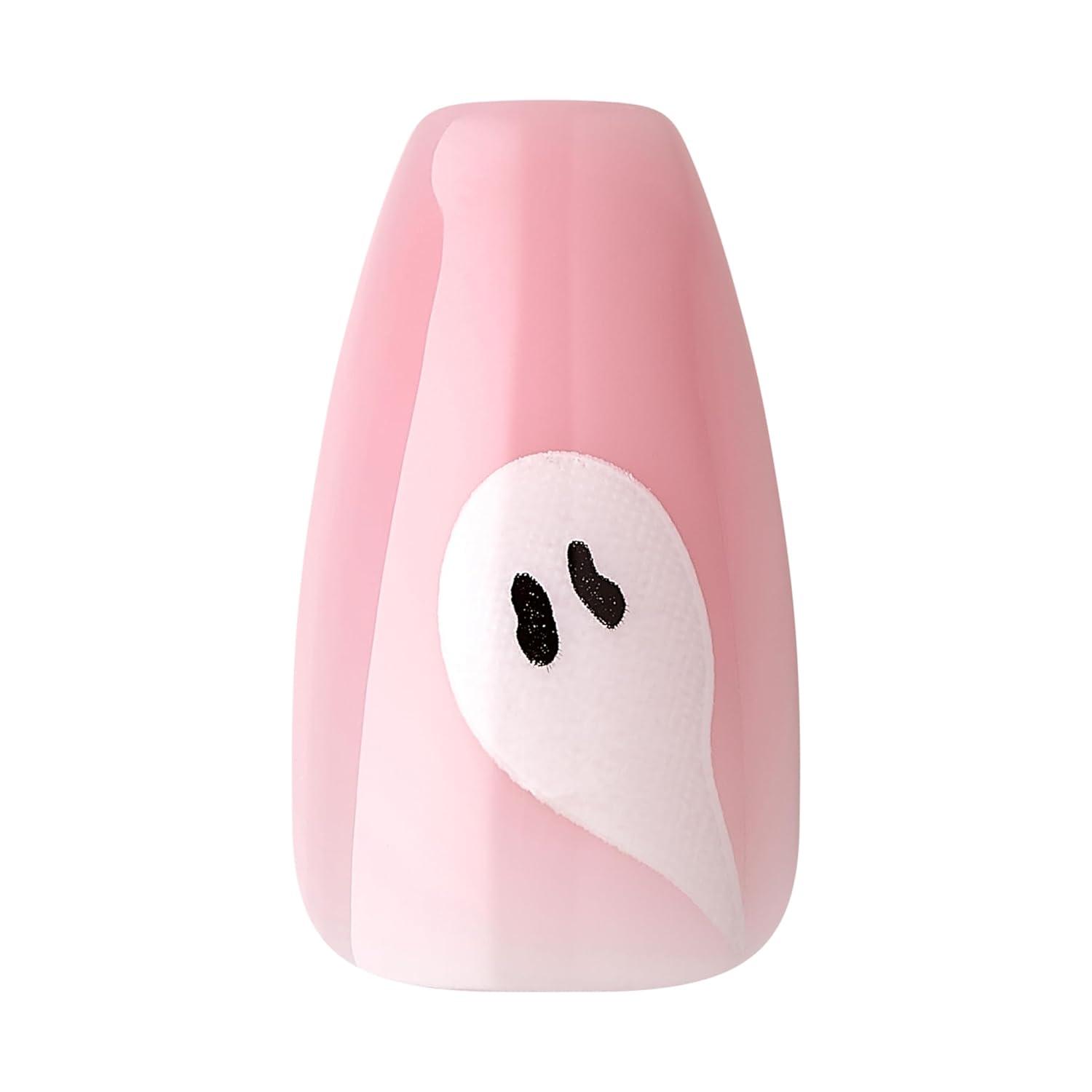 imageKISS Voguish Fantasy Halloween Nails Black ampamp Pink XLong Length Stiletto Shape Pink Gel Nail Glue 2g Mini Nail File Manicure Stick ampamp 28 Fake NailsGhouls Night