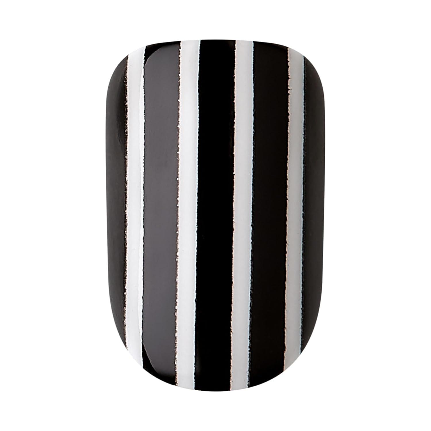 imageKISS Voguish Fantasy Halloween Nails Black ampamp Pink XLong Length Stiletto Shape Pink Gel Nail Glue 2g Mini Nail File Manicure Stick ampamp 28 Fake NailsBootiful