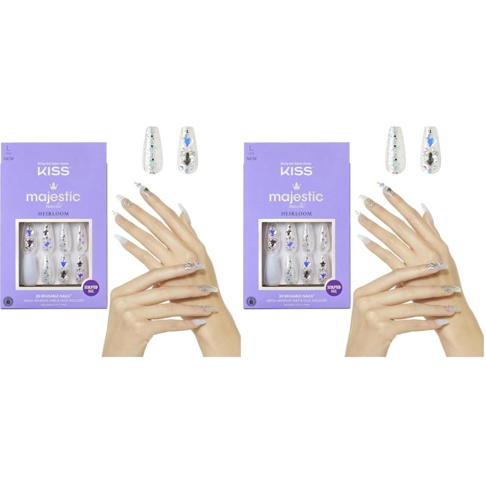 imageKISS Majestic Press On NailsLight Blue