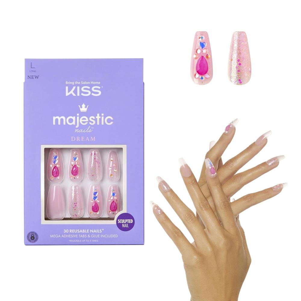 imageKISS Majestic Press On NailsPink