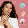 KISS Gel Fantasy, Press-On Nails, Nail glue included, ‘Jelly Princess’, Gray, Medium Size, Almond Shape, Includes 28 Nails, 2g glue, 1 Manicure Stick, 1 Mini File(Rhinestone)