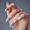 KISS Gel Fantasy, Press-On Nails, Nail glue included, ‘Jelly Princess’, Gray, Medium Size, Almond Shape, Includes 28 Nails, 2g glue, 1 Manicure Stick, 1 Mini File(Rhinestone)