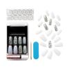 KISS Masterpiece One-Of-A-Kind Luxe Manicure, Premium Acrylic Fake Nails with Pink Gel Nail Glue, Manicure Stick, Mini Nail File, & 30 Glue On Nails Including 12 Accent Nails(Pink)