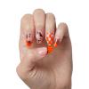 KISS Voguish Fantasy Halloween Nails, Black & Pink, X-Long Length, Stiletto Shape, Pink Gel Nail Glue (2g), Mini Nail File, Manicure Stick, & 28 Fake Nails(Nightmare)