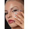 KISS Voguish Fantasy Halloween Nails, Black & Pink, X-Long Length, Stiletto Shape, Pink Gel Nail Glue (2g), Mini Nail File, Manicure Stick, & 28 Fake Nails(Boo-tiful)