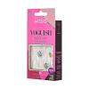 KISS Voguish Fantasy Halloween Nails, Black & Pink, X-Long Length, Stiletto Shape, Pink Gel Nail Glue (2g), Mini Nail File, Manicure Stick, & 28 Fake Nails(Devilish)