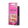 KISS Voguish Fantasy Halloween Nails, Black & Pink, X-Long Length, Stiletto Shape, Pink Gel Nail Glue (2g), Mini Nail File, Manicure Stick, & 28 Fake Nails(Nightmare)